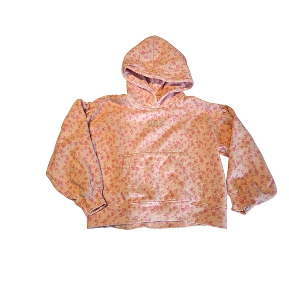 GAP Other - Gap x LoveShackFancy Floral Hoodie Girls MED Pink Cotton Boho Cottagecore